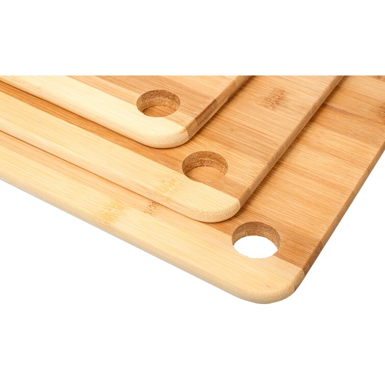 Imperial Home 3-Piece Bamboo Cutting Boards Set